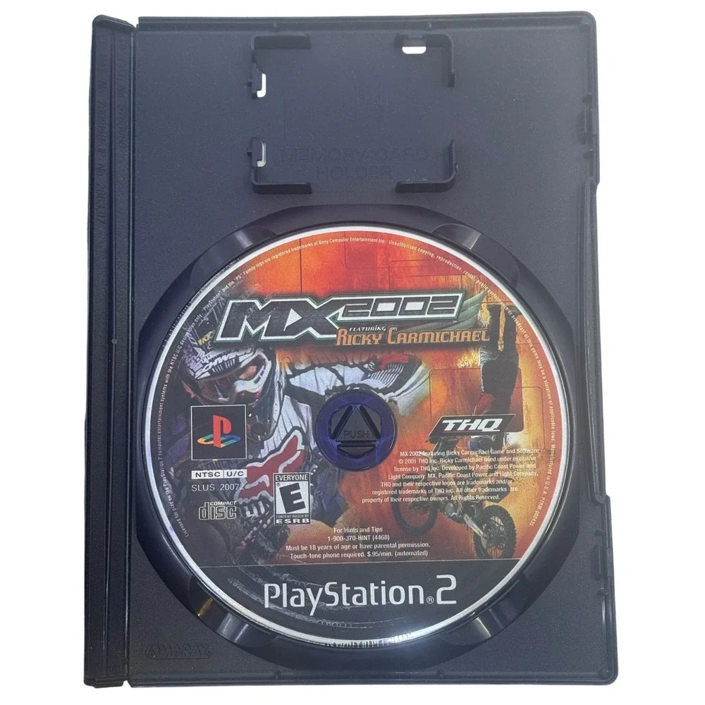 MX 2002 Featuring Ricky Carmichael Sony PlayStation 2 PS2 Game CIB SLUS 20072
